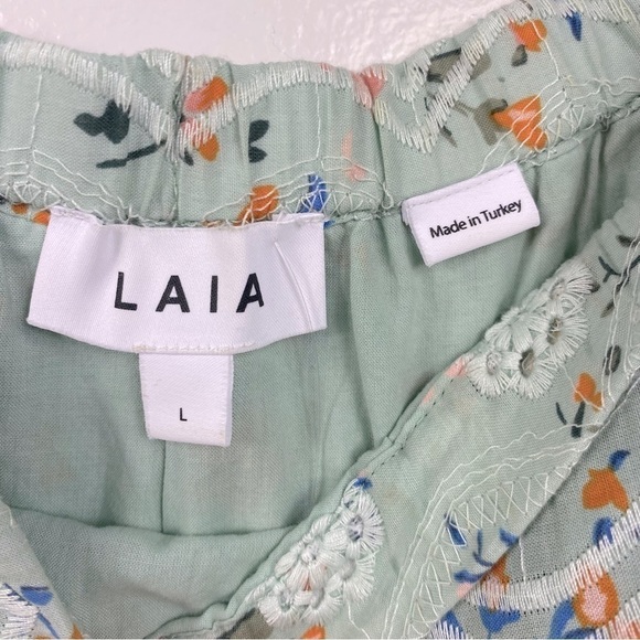 Anthropologie | LAIA Ashtabula Off-The-Shoulder cotton eyelet Blouse - Picture 9 of 9